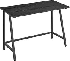 VASAGLE rašomasis stalas Kompiuterio stalas Plieninis rėmas Senovinis stalviršis Namų biuro stalas Lengvas surinkimas 50 x 100 x 75 cm Pramoninis dizainas Ebony juodas rašalas Juoda LWD040B56