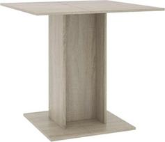 vidaXL valgomojo stalas Virtuvės stalas Valgomojo stalas Kolonų stalas Restoranų valgomojo virtuvė Sonoma Ąžuolas 80 x 80 x 75 cm Medienos medžiaga