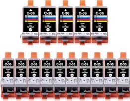 Yongairuink PGI-35 CLI-36 rašalo kasetės CAN PGI 35 CLI 36 PGI35 CLI36 CAN IP100 IP110 IP110WB IP100WB Mini260 Mini320 TR150 TR160 (10 juodų 5 spalvų)