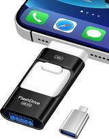 ZARMST 512GB USB atmintinė telefonui, "4-in-1" atmintinė telefonui / planšetiniam kompiuteriui / "Android" išmaniajam telefonui / asmeniniam kompiuteriui, USB 3.0 atmintinė greitam duomenų perdavimui, išorinė universali nuotraukų atmintinė, "Flash" atmin