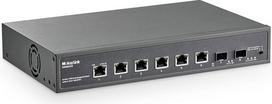 "MokerLink" 8 prievadų 10Gb/s Ethernet komutatorius su 2x10G SFP+ lizdu, 6 prievadai 10G RJ45, palaiko 10G/5G/2.5G/1000M/100M automatinį derinimą, 160Gb/s pralaidumas, nevaldomas "Plug and Play Desktop" ir "RackMount" komutatorius