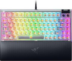 "Razer BlackWidow V4 75% Phantom White" - mechaninė žaidimų klaviatūra su "Hot-swap" funkcija - oranžiniai taktiliniai jungikliai - medijos ritinėlis su 2 specialiais medijos klavišais - RGB - JAV išdėstymas | Edition Phantom White
