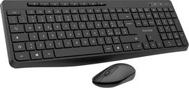 "VulTech KM-841W" klaviatūros ir pelės rinkinys Tylus itališkas QWERTY išdėstymas Plonas dizainas Skaitmeninė klaviatūra 12 daugialypės terpės klavišų Apsauga nuo skysčio Nešiojamasis kompiuteris "Windows Mac Linux" Juoda