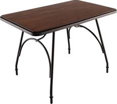 COSTWAY stačiakampis valgomojo stalas, 110 x 70 x 76,5 cm, valgomojo stalas virtuvėje, valgomasis, medinis stalas, metalinis rėmas, virtuvės stalas 4 žmonėms, kavos staliukas, senovinis, pramoninis dizainas