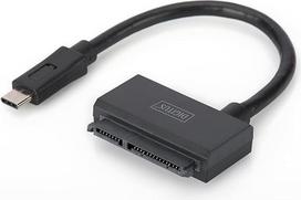 Digitus 70327 USB 3.1 C tipo SATA III adapterio kabelis, skirtas 2,5 colio SSD/HDD, iki 10Gb/s, 2TB Cipsatz ASM1351 Black