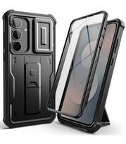 Juodas dėklas Samsung Galaxy S25 FE telefonui "Tech-Protect Kevlar Cam+"