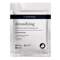 +maskology DETOXIFYING Professional Sheet Mask Valomoji lakštinė veido kaukė, 20ml