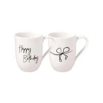 Puodelių rinkinys Villeroy & Boch Statement Happy Birthday, 2 x 290 ml