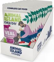 Animal Island Everyday Jelly Veal - wet cat food - 12 x 85g