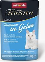Animonda Vom Feinsten Adult Raffinesse in Jelly rich in Chicken with Cod - wet cat food - 85 g