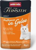 Animonda Vom Feinsten Adult Raffinesse in Jelly rich in Chicken with Turkey - wet food for cats - 85g