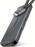 Axagon HMC-5H8K USB 5Gbps hub, 2x USB-A, USB-C, HDMI 8k/30Hz, PD 100W,
