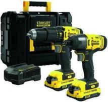 Bosch Irankiu rinkinys Stanley SFMCK465D2T-QW (SFMCD711 + SFMCF800) 18 V 2x2,0 Ah akum.