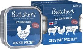 Butcher's Original Mix Juicy pates - wet dog food - 4 x 150g