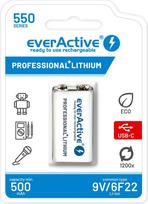 Everactive 6F22/9V LI-ION BATTERY 550 mAh USB-B