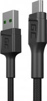 Green Cell KABGC23 USB cable USB 2.0 0.3 m USB A Micro-USB B Black