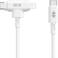 Hyper HyperJuice Silicone USB-C to USB-C and Lightning Hybrid 60W Cable