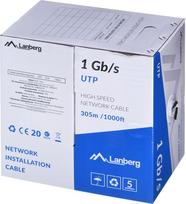 Lanberg LAN cable UTP 1GB/S 305M CCA wire black