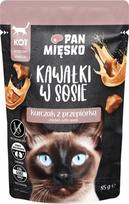 Pan Mięsko PAN MIĘSKO Pieces in sauce Chicken with quail - wet cat food - 85g