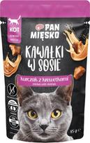 Pan Mięsko PAN MIĘSKO Pieces in sauce Chicken with shrimps - wet cat food - 85g