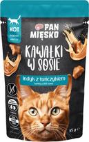 Pan Mięsko PAN MIĘSKO Pieces in sauce Turkey with tuna - wet cat food - 85g