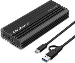 Qoltec 52270 NV2270 enclosure for drive M.2 SSD | SATA | NVMe | USB-C | 2TB