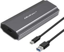 Qoltec Enclosure for drive M.2 SSD, SATA, NVMe, USB C