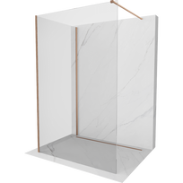 Mexen Kioto dušo sienelė Walk-in 140 x 75 cm, skaidri, šepečiu valytas varis - 800-140-212-65-00-075
