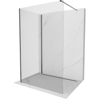 Mexen Kioto dušo siena Walk-in 140 x 95 cm, permatoma, šautuvo pilka matinė - 800-140-212-66-00-095