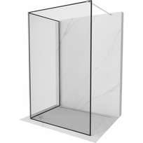 Mexen Kioto dušo sienelė Walk-in 90 x 90 cm, juodas rėmas, chromas - 800-090-212-01-70-090