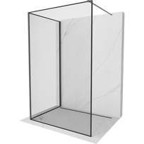 Mexen Kioto dušo siena Walk-in 90 x 70 cm, juodas rėmas, gunmetal - 800-090-212-95-70-070