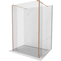 Mexen Kioto laisvai stovinti dušo sienelė 150 x 30 x 30 cm, permatoma, rožinis auksas - 800-150-030-222-60-00-030