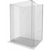 Mexen Kioto laisvai stovinti dušo siena 135 x 30 x 30 cm, permatoma, šlifuotas nikelis - 800-135-030-222-97-00-030