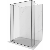 Mexen Kioto stovinti dušo sienelė 160 x 30 x 30 cm, juodas rėmelis, chromas - 800-160-030-222-01-70-030