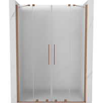 Mexen Velar Duo stumdomos dušo durys 150 cm, šerkšnas, šlifuota varis - 871-150-000-32-65