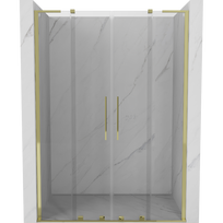 Mexen Velar L Duo stumdomos dušo durys 160 cm, skaidrus, auksinis - 871-160-003-02-50