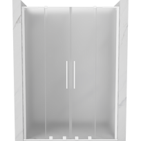Mexen Velar L Duo stumdomos dušo durys 160 cm, matinės, baltos - 871-160-003-32-20