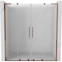 Mexen Velar L Duo slankiojančios dušo durys 180 cm, matinės, rožinis auksas - 871-180-003-32-60