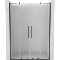 Mexen Velar L Duo stumdomos dušo durys 140 cm, šerkšnas, gun gray šlifuotas - 871-140-003-32-66