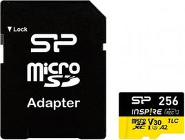 Silicon Power Memory card microSDXC Inspire 256GB UHS-I U3 A2 V30 4K TLC
