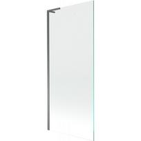 Mexen Next L viengubės vonios sienelė 80 x 150 cm, skaidri, pistoletinė metalo spalva - 895-080-000-03-00-95