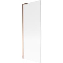 Mexen Next L vonios širma, 1-durų, 70 x 150 cm, dryžiai, rožinis auksas - 895-070-000-03-09-60