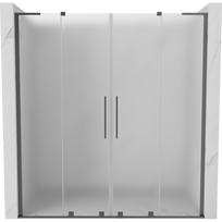Mexen Velar L Duo slankiojančios dušo durys 180 cm, matinis, gun metal - 871-180-003-32-95