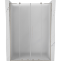 Mexen Velar L Duo stumdomos dušo durys 150 cm, matinės, šlifuotas nikelis - 871-150-003-32-97