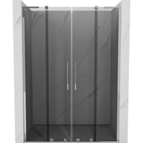 Mexen Velar L Duo stumdomos dušo durys 140 cm, grafitas, chromas - 871-140-003-42-01