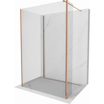 Mexen Kioto dušo sienelė Walk-in 100 x 75 x 40 cm, skaidri, rožinis auksas - 800-100-075-221-60-00-040