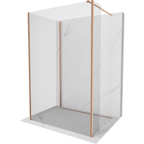 Mexen Kioto dušo sienelė Walk-in 140 x 105 x 40 cm, skaidri, šlifuota vario spalva - 800-140-105-221-65-00-040