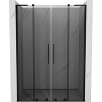 Mexen Velar L Duo stumdomos dušo durys 140 cm, grafito, juodos - 871-140-003-42-70