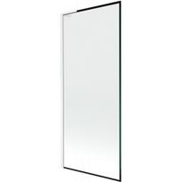 Mexen Next L vonios sienelė su 1 sparnu 80 x 150 cm, juodas rėmelis, baltas - 895-080-000-03-70-20
