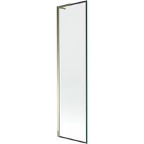 Mexen Next L vonios uždanga, 1-durų, 50 x 150 cm, juodas rėmas, auksinė - 895-050-000-03-70-50